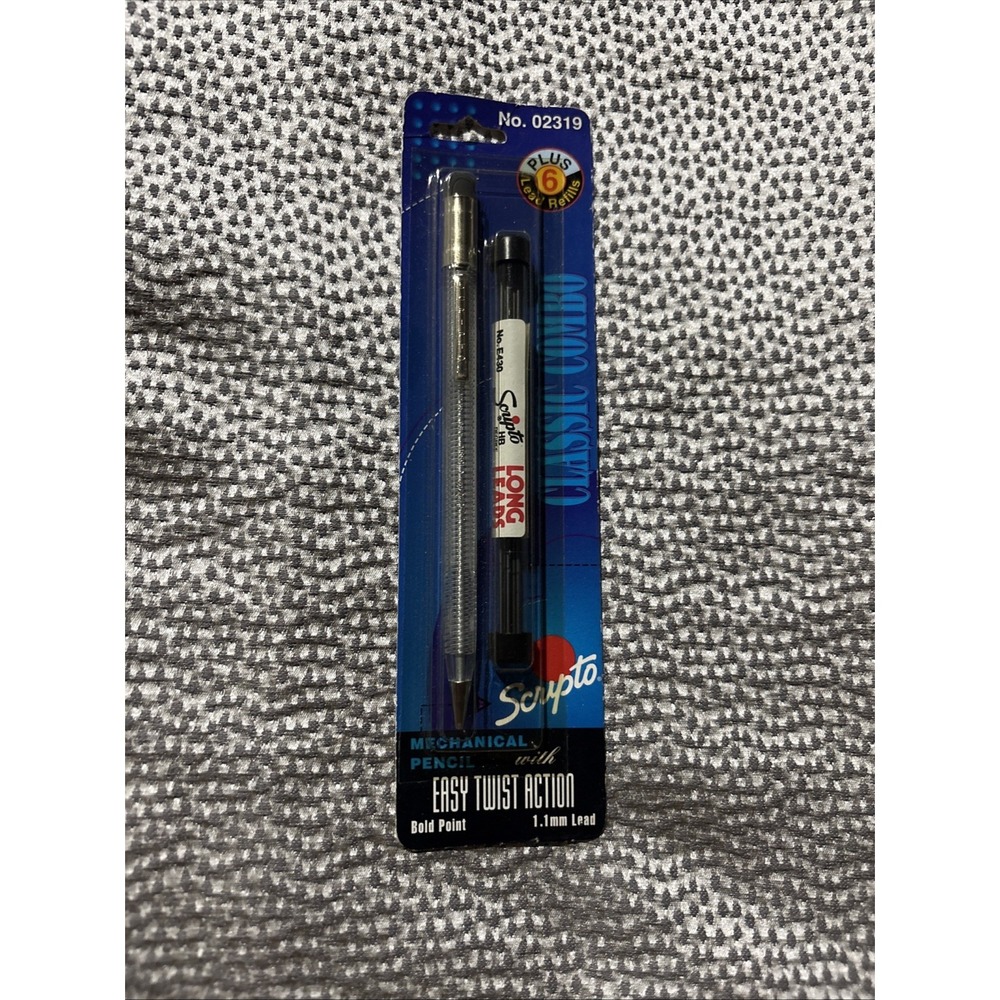 1993 Scripto Pencil Classic Combo Long Lead Pack B319 02319 New NOS Clear